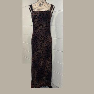 Evan Picone Animal Print Sleeveless Maxi Dress (Size 8)